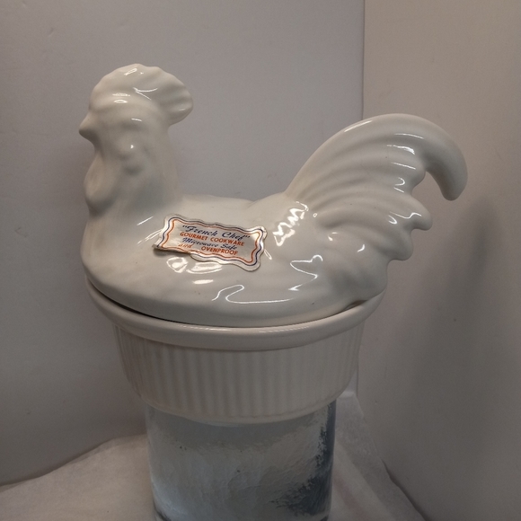 French Chef Gourmet Cookware Rooster Gravy Server California Pottery Ovenproof - Picture 1 of 11